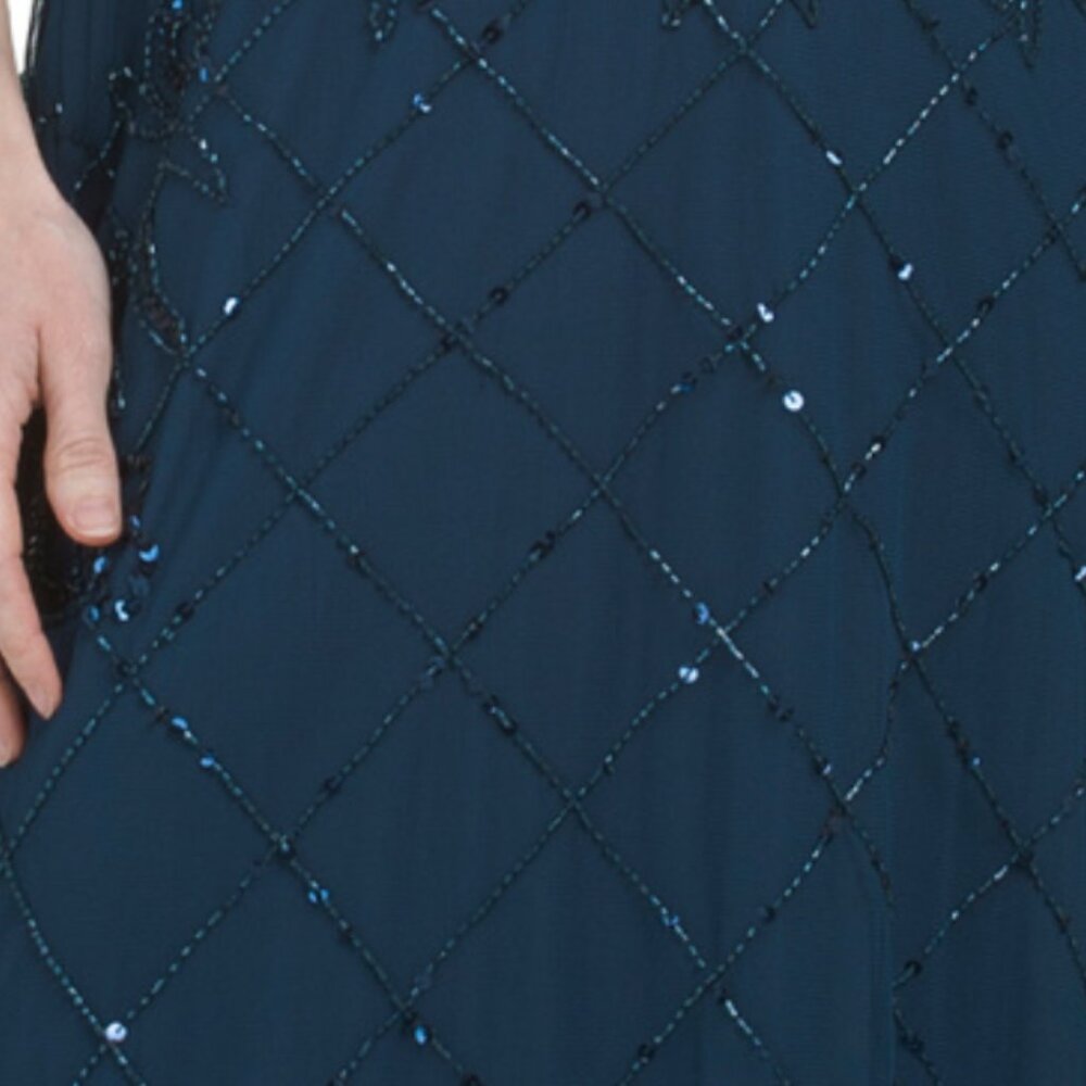 ADRIANNA PAPELL Sleeveless Beaded Gown - Picture 5 of 5